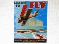 Learn To Fly Tin Sign （飛行機 ティンサイン 看板）