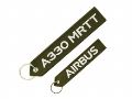 【A330 MRTT/AIRBUS】 エアバス 刺繍 キーリング （カーキグリーン）
