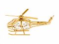 【Crystal Helicopter Ornament】 ヘリコプター クリスタル オーナメント (ゴールド/シルバー)
