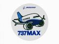 【Boeing 737 MAX Pudgy】 ボーイング ７３７ ステッカー