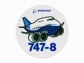【Boeing 747-8 Pudgy】 ボーイング ７４７ ステッカー