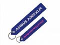 【AIRBUS A321XLR/flying xtra long range】 エアバス 刺繍 キーリング