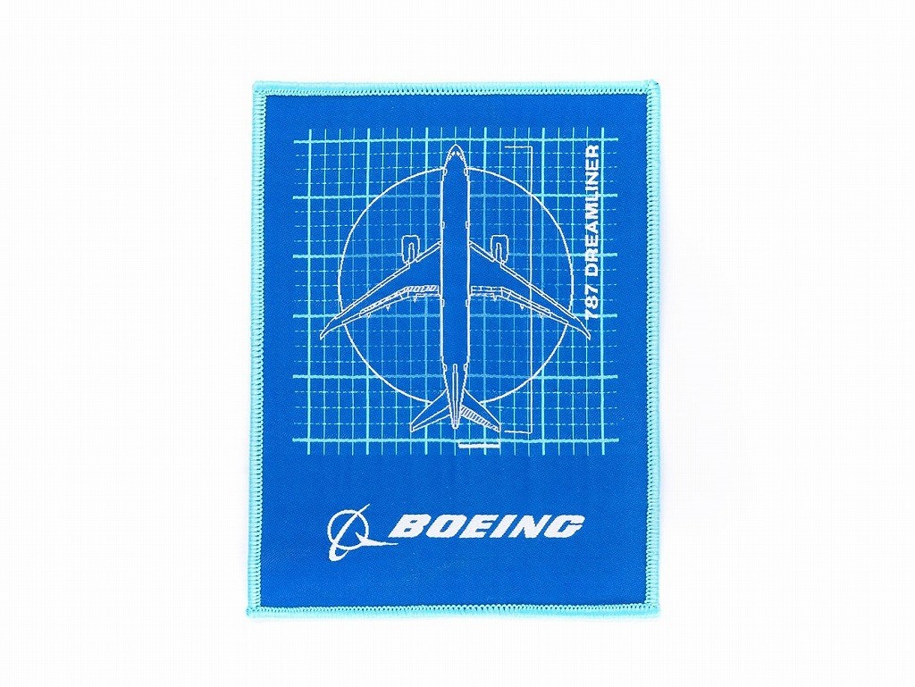 【Boeing 787 Dreamliner Aero Graphic Patch】 ボーイング 刺繍 ワッペン パッチ