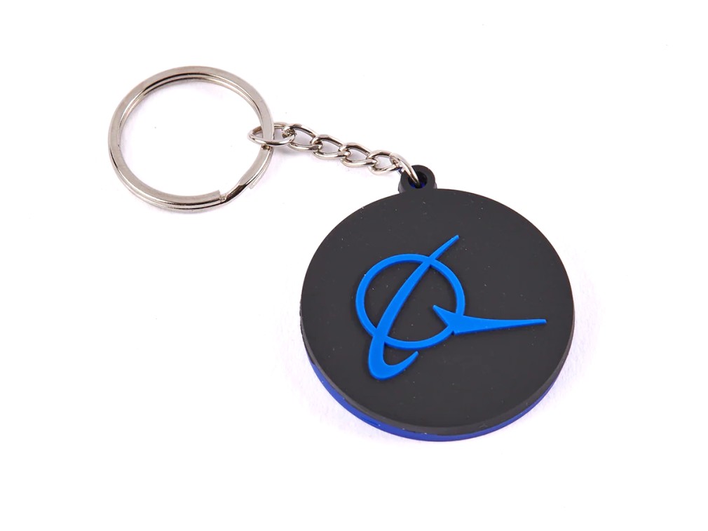 【Boeing Symbol Logo PVC Keychain】 ボーイング シンボル ロゴ ラウンド キーホルダー