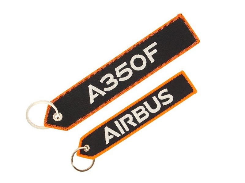 【A350F/AIRBUS】 エアバス 刺繍 キーリング