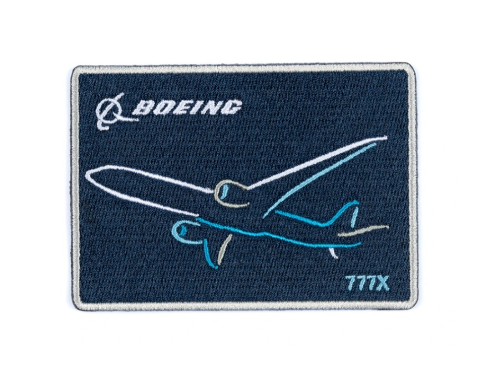 【Boeing 777X Air Brush Patch】 ボーイング 刺繍 ワッペン パッチ