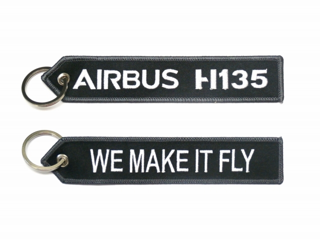 【WE MAKE IT FLY/AIRBUS H135】 エアバス 刺繍 キーリング