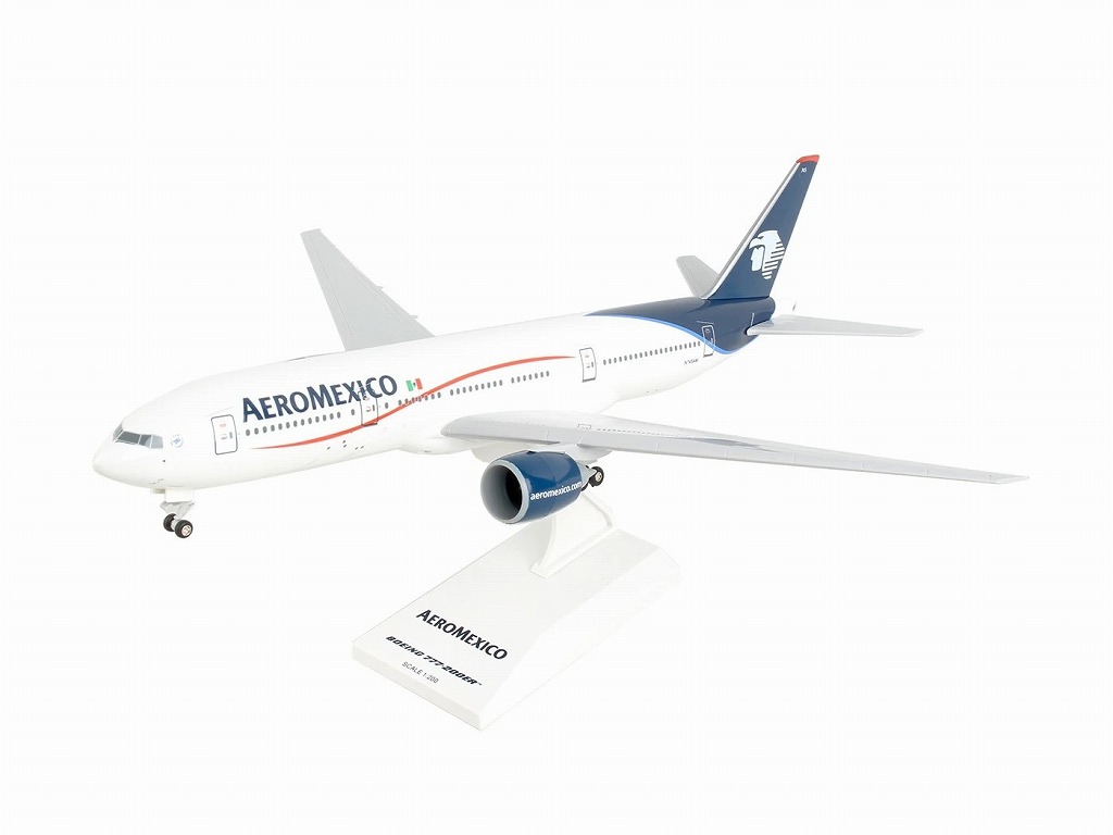 【Aeromexico Boeing 777-200ER】 エアロメキシコ航空 ボーイング プラスチック モデル 1/200