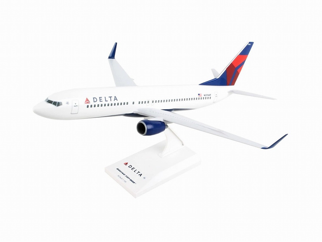 【Delta Airlines Boeing 737-800】 デルタ航空 ボーイング プラスチック モデル 1/130