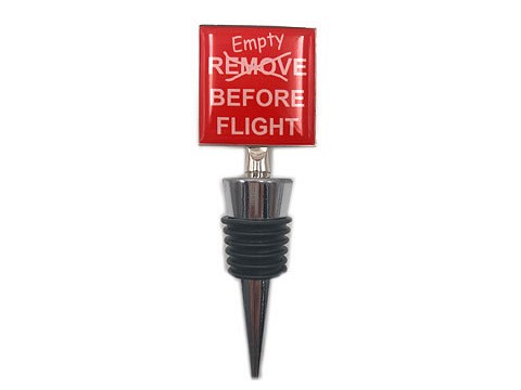 【Empty Before Flight Bottle Stopper】 ワインストッパー ワイン栓 ボトルストッパー