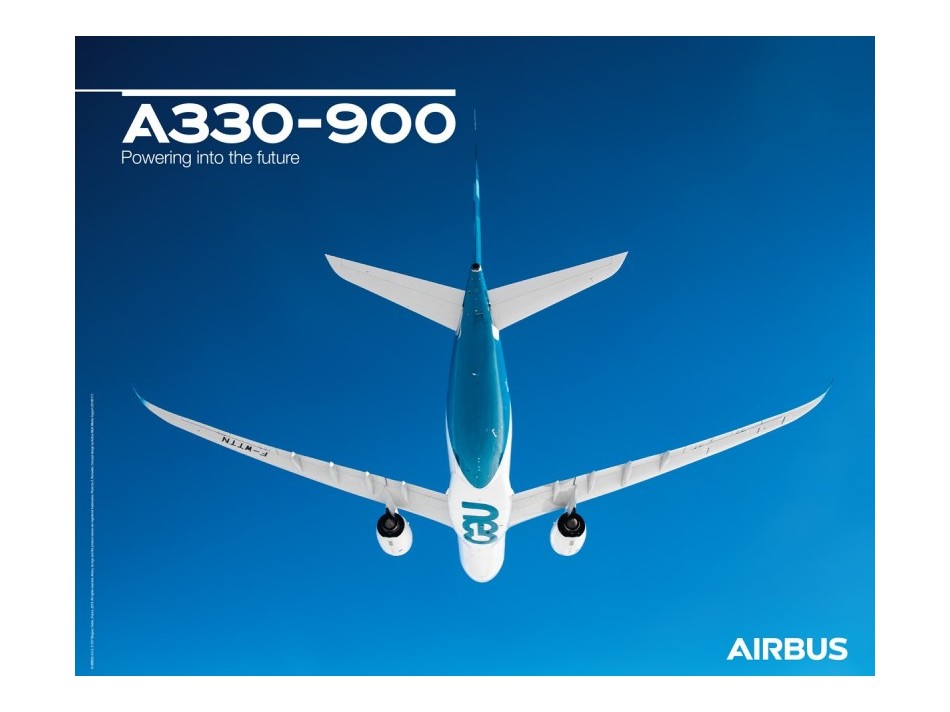 【Airbus A330-900 Flight View Poster】 エアバス 飛行機 ポスター