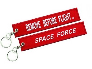 【REMOVE BEFORE FLIGHT/SPACE FORCE】 RBF 刺繍 キーチェーン
