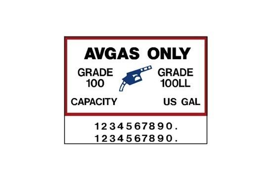 AVGAS ONLY　DECAL