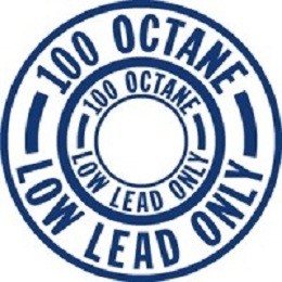 『80 OCTANE/100 LOW LEAD PLACARDS』　FUEL PLACARD
