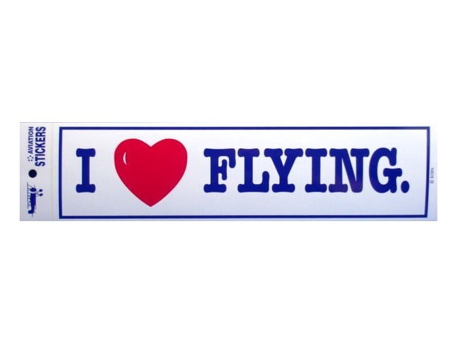 『I Love Flying』 バンパーステッカー