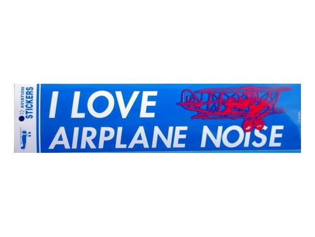 『I Love Airplane Noise』 バンパーステッカー
