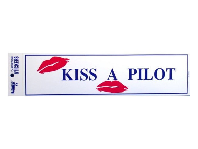 『Kiss a Pilot』 バンパーステッカー