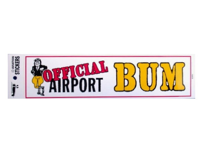 『Official Airport Bum』 バンパーステッカー