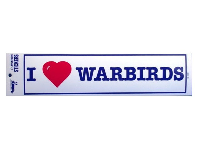『I Love Warbirds』 バンパーステッカー