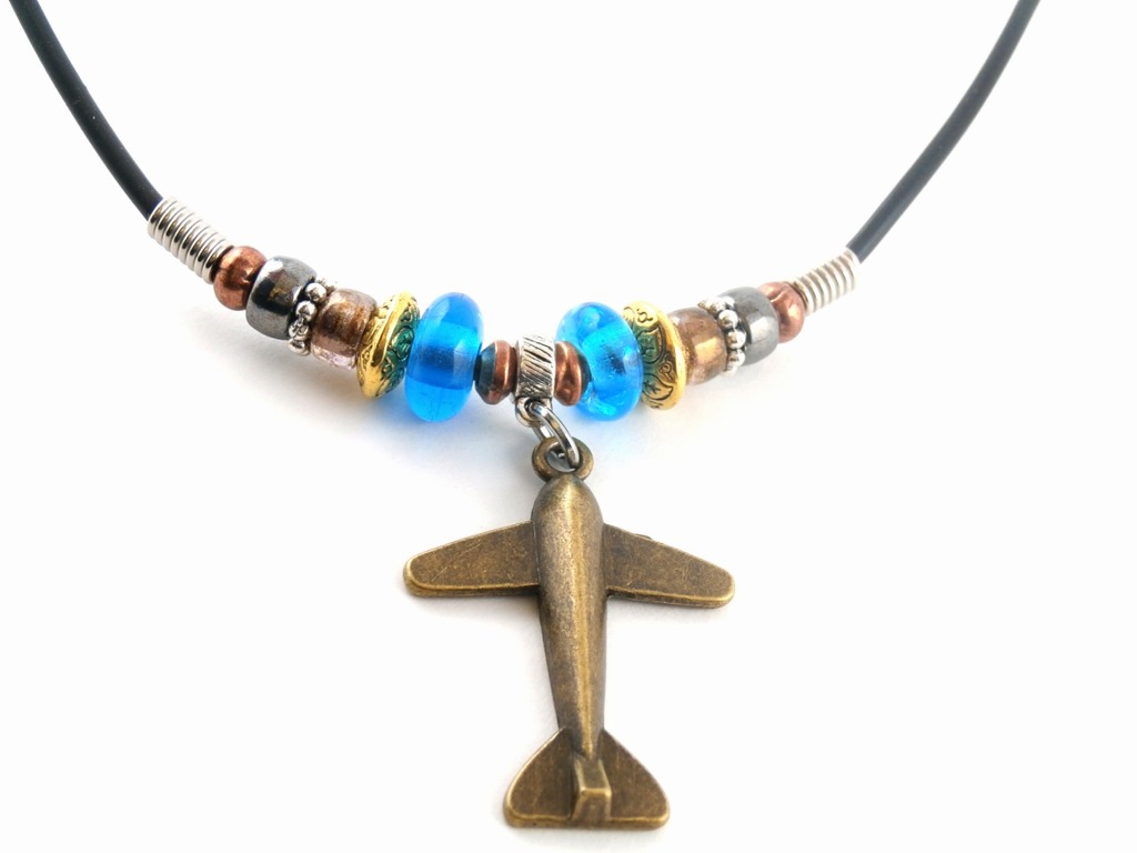 【Bronze Airplane Necklace】 飛行機 ネックレス