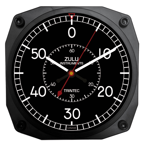 【Trintec ZULU Instruments Flight Chronograph Clock】 トリンテック 掛け時計