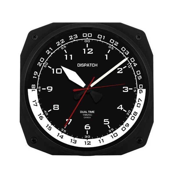 【Trintec ZULUTIME Dual Time Clock】 トリンテック 掛け時計 24時間計 DSP-10
