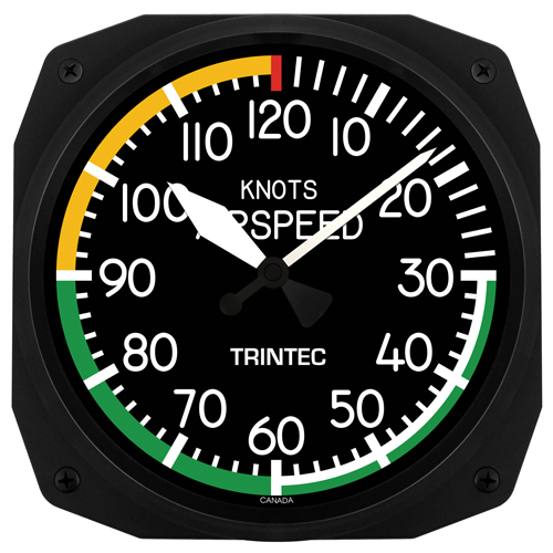 【Trintec Airspeed Clock】 航空計器 速度計 掛け時計 3061