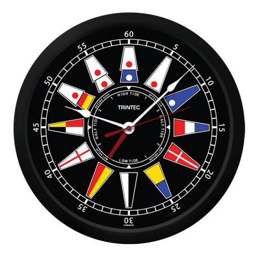 【Trintec Nautical Flag Time & Tide Clock】 トリンテック 国際信号旗 掛け時計 ブラック