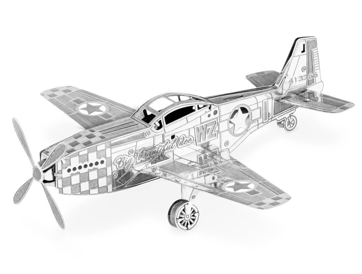 【P-51 Mustang 3D Metal Model Kit】 メタル ダイキャスト 組立キット