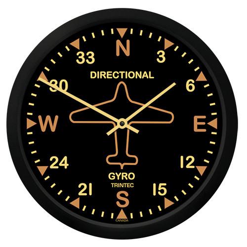 【Trintec Vintage Directional Gyro Round Clock】 航空計器 掛け時計 9062V