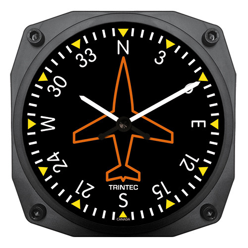 【Trintec Directional Gyro Clock】 航空計器 ジャイロコンパス 掛け時計 9062