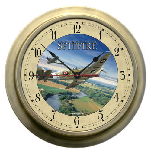 スピットファイア（SPITFIRE）ゴールドタイプ　壁掛時計