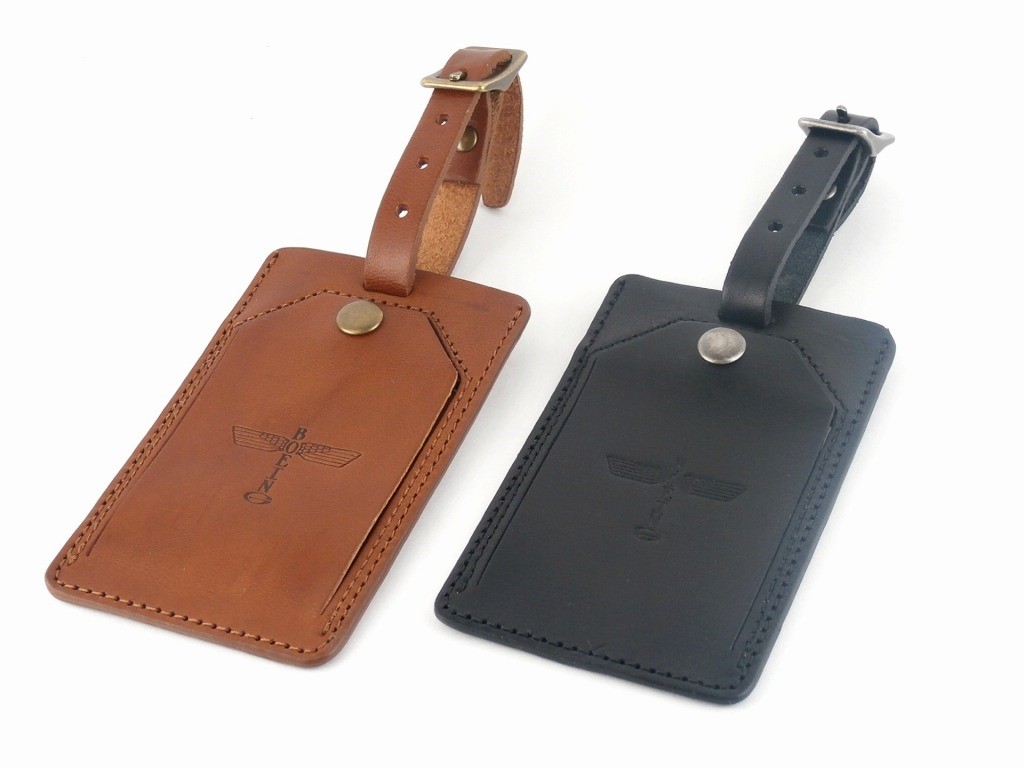 【Boeing Totem Leather Luggage Tag】 ボーイング トーテム レザー タグ