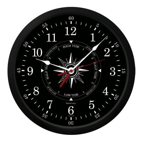 【Trintec Atlantic Marine Time & Tide Clock】 トリンテック 掛け時計 （ブラック）