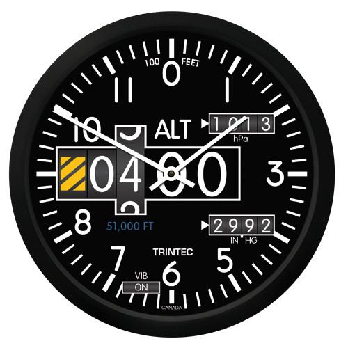 【Trintec Modern Altimeter Round Clock】 航空計器 高度計 掛け時計 2060
