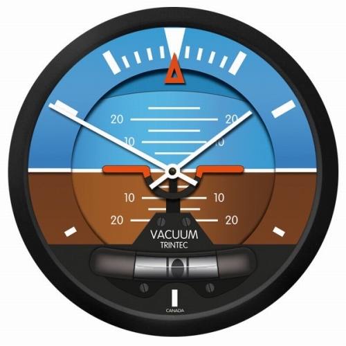 【Trintec Modern Artifical Horizon Round Clock】 航空計器 掛け時計 2063
