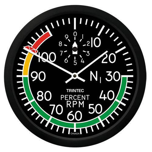 【Trintec Modern RPM Round Clock】 航空計器 掛け時計 2067