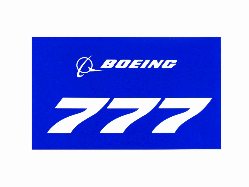 ボーイング 777 ブルーステッカー