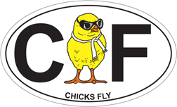 『CHICKS FLY』ステッカー