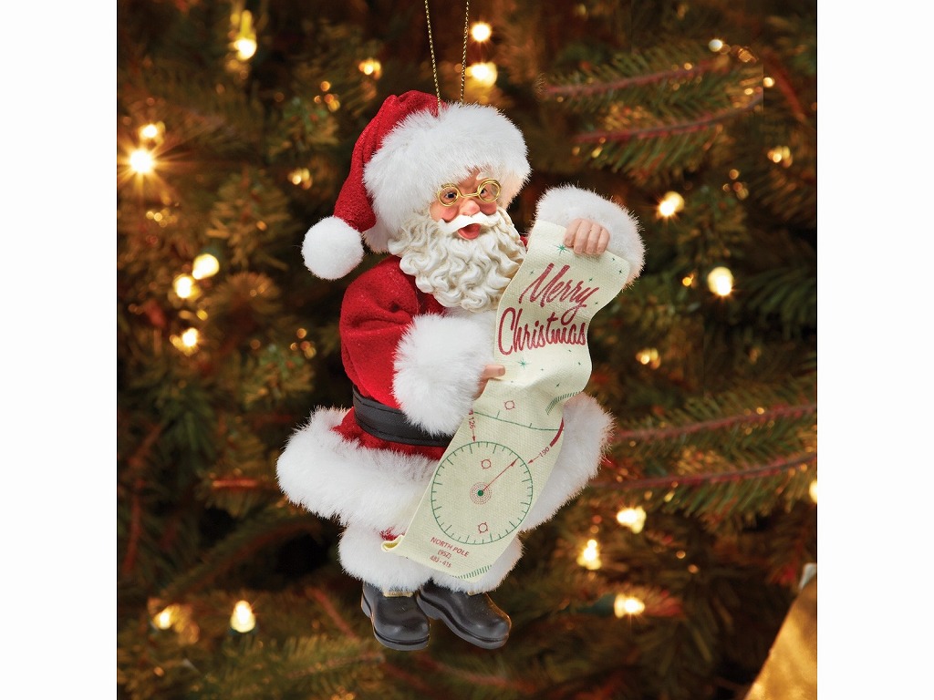 【Santa with North Pole VOR Christmas Ornament】 サンタクロース オーナメント