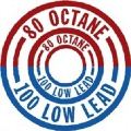 『80 OCTANE/100 LOW LEAD PLACARDS』