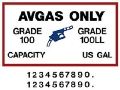 AVGAS ONLY　DECAL