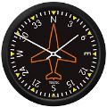 【Trintec Classic Directional Gyro Round Clock】 航空計器 掛け時計 9062
