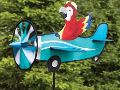 【ガーデンアクセサリー】 飛行機とオウムのウインドスピナー （風車、かざみどり）