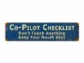 【Co-Pilot Checklist Metal Sign】 ヴィンテージ ティンサイン 看板
