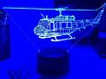【UH1 Huey 3D Aircraft Lamp】 カラーチェンジ イリュージョン ライト 16色 ヘリコプター