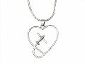 【Flying Heart Necklace】 フライング ハート 飛行機 シルバー ネックレス