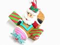 【Santa on a ice cream cone airplane ornament】 飛行機 クリスマス オーナメント